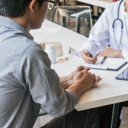 Practitioner writing a prescription
